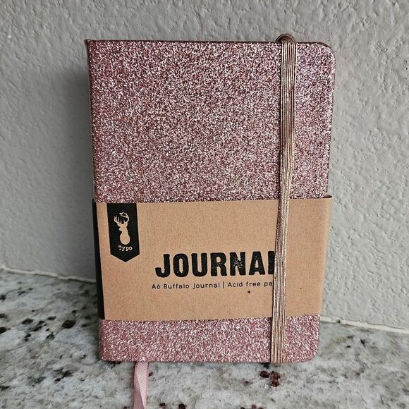 A6 Buffalo Journal Sparkle Pink Notebook - Picture 1 of 9